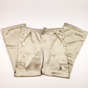 St John Liquid Satin Lounge Pants Cargo Plus Size